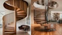design modern 3d staircase, spiral staircase and handrail