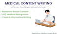 write medical articles and health blogs
