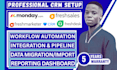 setup freshsales, freshdesk and monday CRM