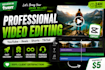 edit professional youtube shorts, reels and capcut videos