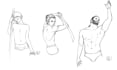 do simple sketch halfbody