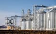 design a professional grain silo complex with 3d rendering