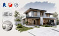 draw sketchup, revit 3d modeling, architectural rendering 3d visualization