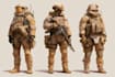 draw 2d game art military character design