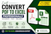 do fast PDF to excel conversion professionally