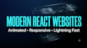 build a modern animated front end web application using react