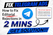 telegram ads approval, fix ad destination, setup profitable telegram ads
