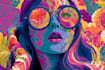 do psychedelic, trippy, stoner illustration t shirt design