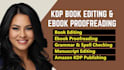 do kdp book editing, book proofreading, manuscript spell checking