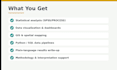 do research, statistical, and data analysis