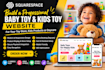 build squarespace baby toy website child toy website kids toy website daycare