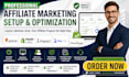 create and setup awin, shopify collabs, impact, flexoffers shareasale for you