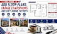 design adu floor plans  garage conversions tiny house layouts