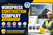 develop construction company website using wordpress