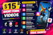 make short form editing for facebook, youtube, and tiktok