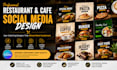 design restaurant and cafe social media posts in canva