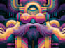 create amazing psychedelic , trippy , weed , alien design