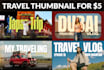 design high CTR travel youtube thumbnails