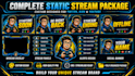 create static twitch stream overlays, screens, panels and stream branding