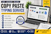 do accurate data entry and web research