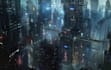 create a cyberpunk futuristic city illustration