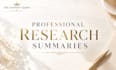 write professional research summaries and do document proofreading