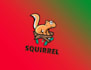 give creative squirrel mascot logo design with new concepts
