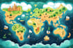 design a custom map, city illustration