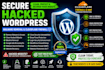 secure hacked wordpress and configure cloudflare firewall