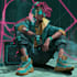 cyberpunk hacker character art