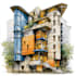 render architecture and interior concept in watercolor