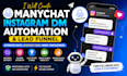 create manychat instagram dm automation and lead funnel