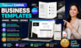 design canva invoice, editable canva trifold brochure, pamphlet flyer in canva