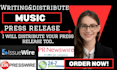 write music press release distribution, PR distribution, submit press release
