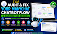 audit and fix your manychat chatbot flow and automation errors