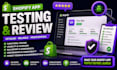 test shopify store import bulk product review app bugs, QA website audit