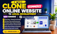 do clone ecommerce online woocommerce squarespace website to local development
