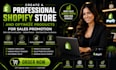 create a professional shopify store and optimize products for sales promotion