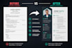 create a modern professional resume CV design