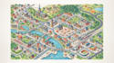 create custom city map illustration, vector map and local map design