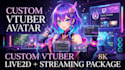 design anime vtuber background, live2d character with