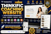 create thinkific coaching website with student dashboard course setup