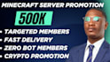 promote discord promotion, minecraft server, fivem game, dayz, rust server