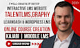 create course content on talentlms, learnworld, graphy, moodle and wordpress lms
