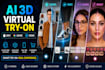 develop 3d virtual try on app with ai face body foot detection arkit arcore