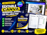 design an editable canva workbook, journal, or fillable PDF