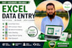 microsoft excel data entry and spreadsheet tasks