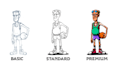 create a custom character illustration with one day delivery