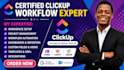 setup your clickup workspace, project management and clickup workflow automation