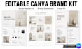 editable canva social media kit, brand guidelines, creator press media templates